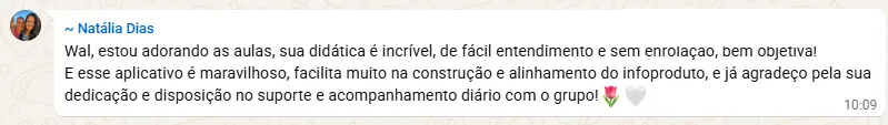 Depoimento de aluna